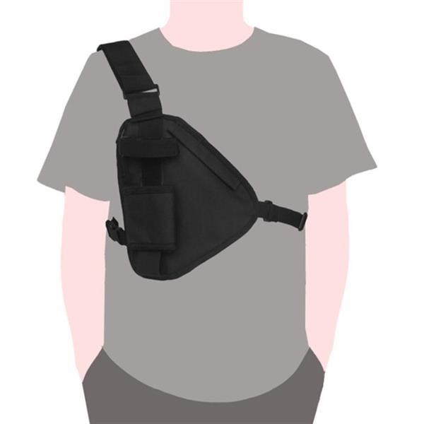 Grote foto sport outdoor vest chest zak voor walkie talkie zwart caravans en kamperen kampeertoebehoren