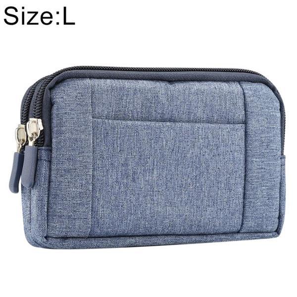 Grote foto sports denim universal phone bag waist bag for 5.5 6.3 inch caravans en kamperen kampeertoebehoren