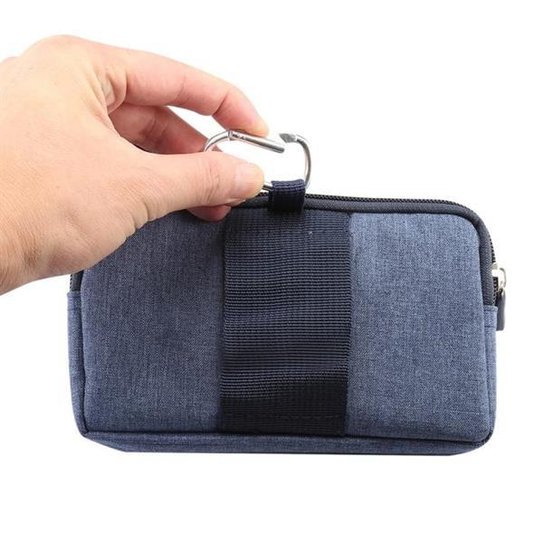 Grote foto sports denim universal phone bag waist bag for 5.5 6.3 inch caravans en kamperen kampeertoebehoren