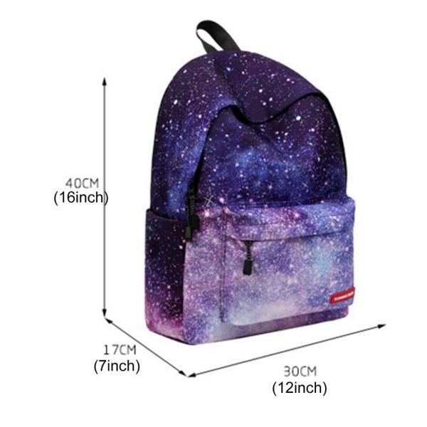 Grote foto starry pattern print rugzak school schouders tas met pen bag caravans en kamperen kampeertoebehoren