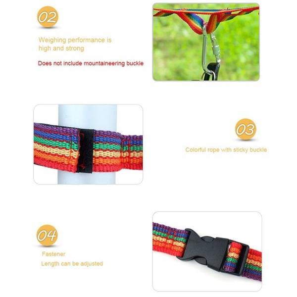 Grote foto utdoor camping tent regenboog touw decoratie kleur lint en e kleding heren overige herenkleding