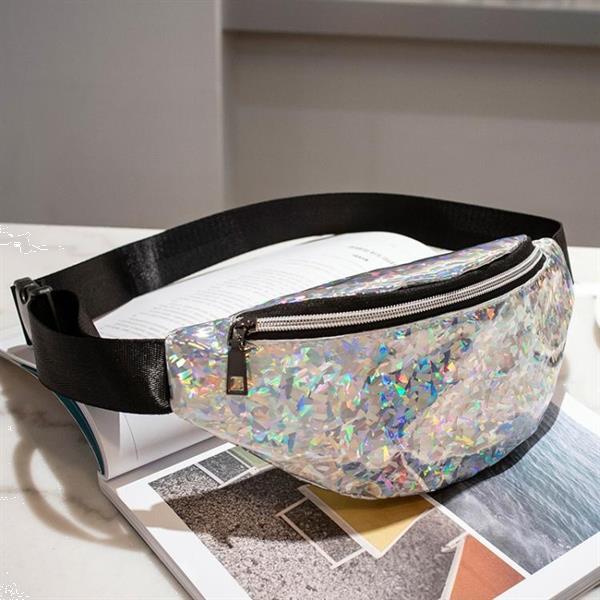 Grote foto women sequins laser waist pack multi functional sports chest caravans en kamperen kampeertoebehoren