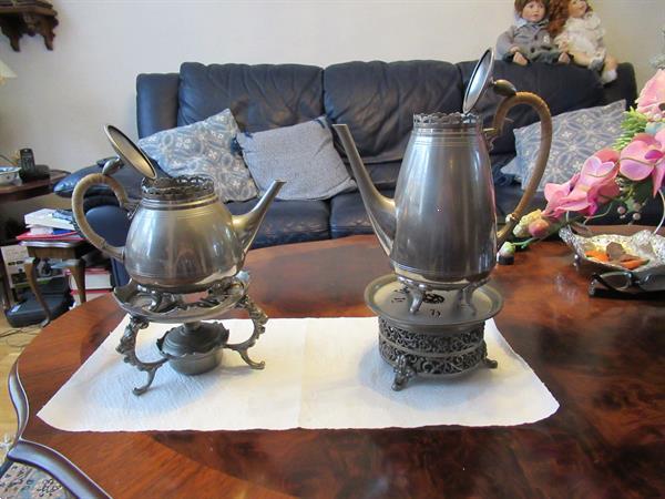 Grote foto antiek complete tinnen koffie thee servies antiek en kunst tin