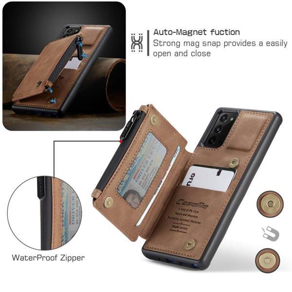Grote foto caseme samsung galaxy note 20 back cover wallet hoesje bru telecommunicatie samsung