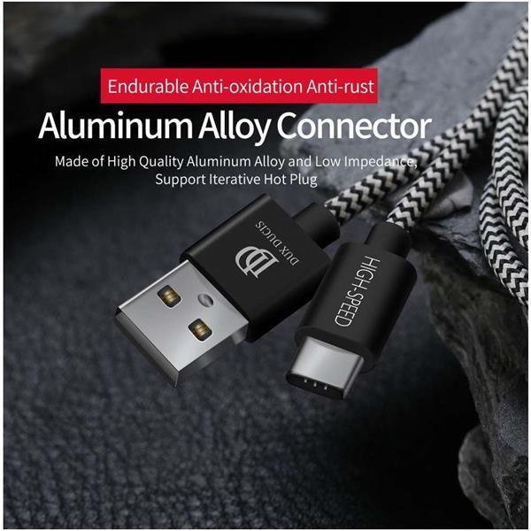 Grote foto dux ducis fast charging 2.1a usb c oplaad kabel 2 meter telecommunicatie mobieltjes