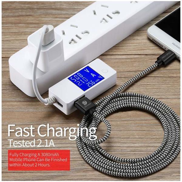 Grote foto dux ducis fast charging 2.1a usb c oplaad kabel 2 meter telecommunicatie mobieltjes
