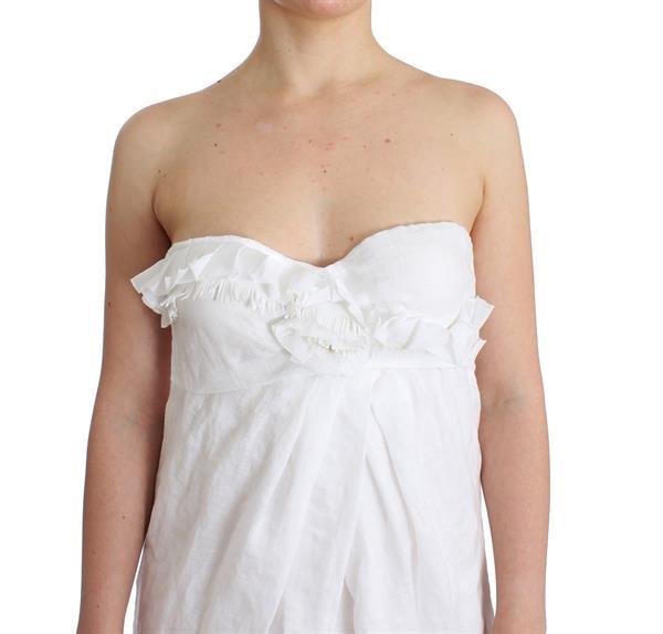 Grote foto ermanno scervino beachwear white beach dress bustier mini it kleding dames jurken en rokken