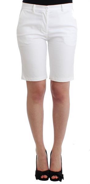 Grote foto ermanno scervino beachwear white bermuda city shorts dress i kleding dames broeken en pantalons