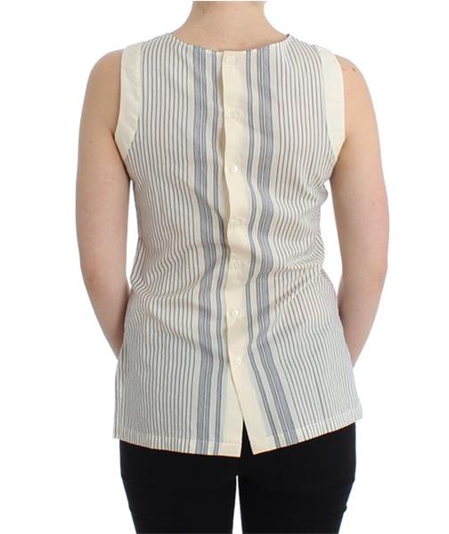 Grote foto ermanno scervino beachwear striped top blouse shirt bow tank kleding dames t shirts