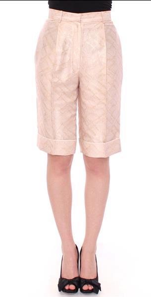 Grote foto zeyneptosum beige brocade above knee shorts it44 l kleding dames broeken en pantalons