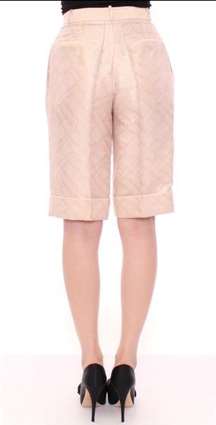 Grote foto zeyneptosum beige brocade above knee shorts it44 l kleding dames broeken en pantalons