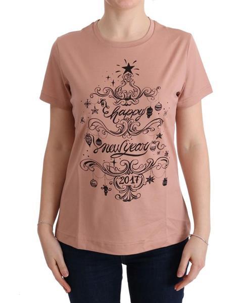 Grote foto dolce gabbana beige cotton 2017 motive t shirt it48 xxl kleding dames t shirts