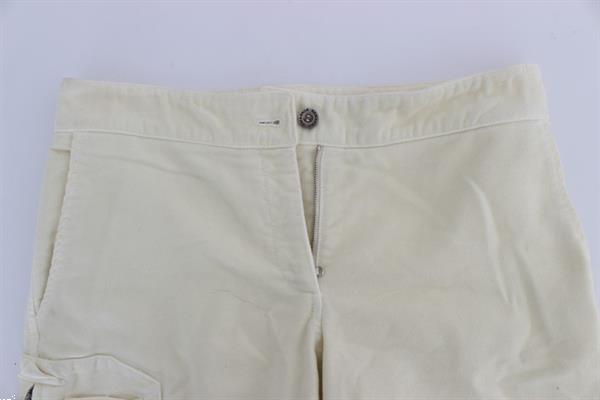 Grote foto ermanno scervino beige cotton capri cropped cargo pants it38 kleding dames spijkerbroeken en jeans