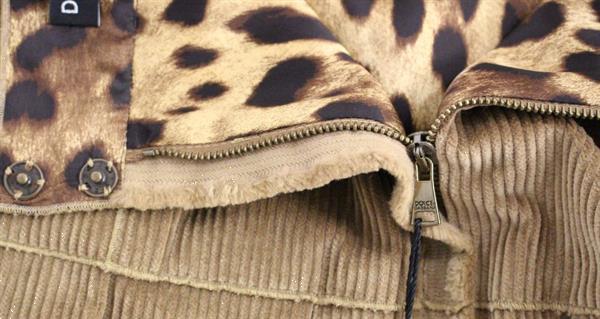 Grote foto dolce gabbana beige leopard corduroy long skirt it38 xs kleding dames jurken en rokken
