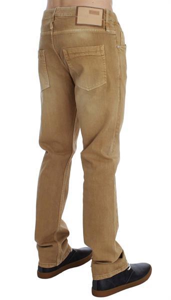 Grote foto ylisia fashion beige wash cotton stretch regular fit jeans w kleding heren spijkerbroeken en jeans