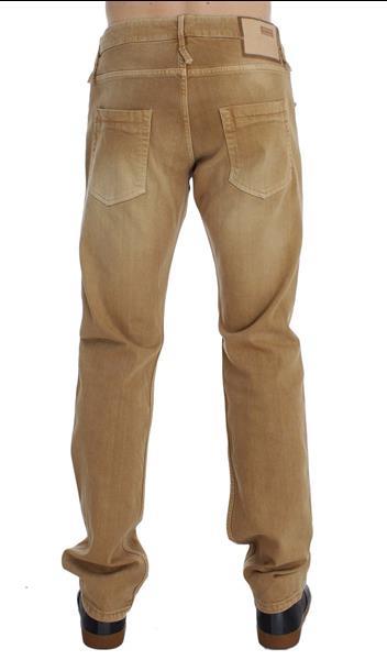 Grote foto ylisia fashion beige wash cotton stretch regular fit jeans w kleding heren spijkerbroeken en jeans