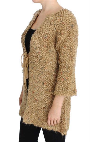 Grote foto pink memories beige wool blend cape sweater it42 m kleding dames truien en vesten