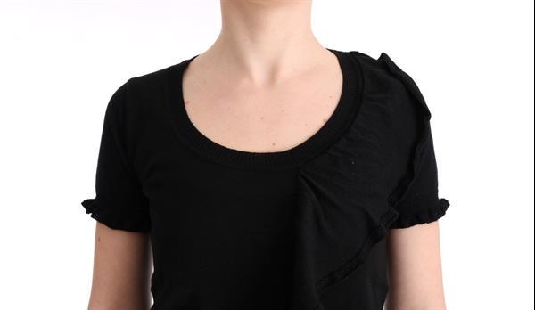 Grote foto marghi lo black 100 lana wool top blouse t shirt it42 m kleding dames t shirts