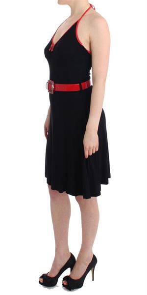 Grote foto roccobarocco black belted palladio dress it46 xl kleding dames jurken en rokken