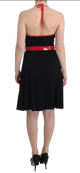 Grote foto roccobarocco black belted palladio dress it46 xl kleding dames jurken en rokken