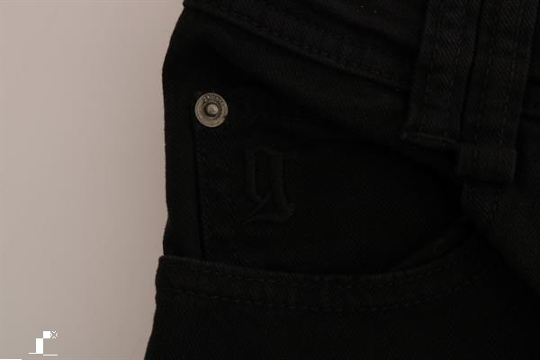 Grote foto galliano black cotton denim stretch regular fit jeans w27 kleding dames spijkerbroeken en jeans