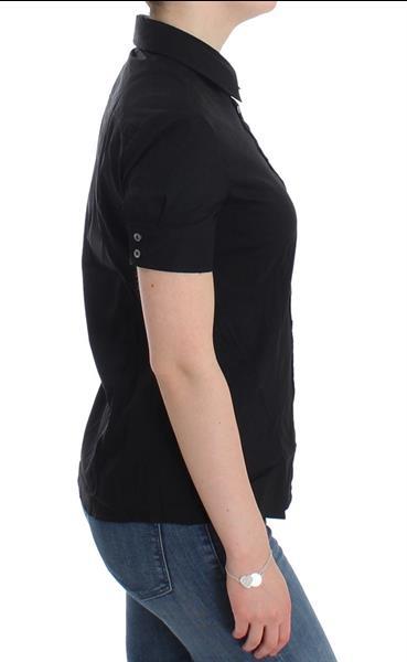 Grote foto galliano black cotton shirt top it42 m kleding dames t shirts