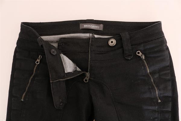 Grote foto ermanno scervino black cotton slim fit jeans it40 s kleding dames spijkerbroeken en jeans