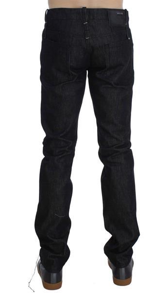 Grote foto ylisia fashion black cotton slim skinny fit jeans w34 kleding heren spijkerbroeken en jeans
