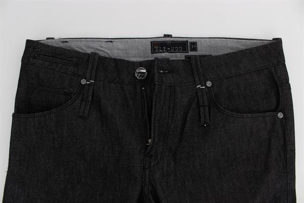 Grote foto ylisia fashion black cotton slim skinny fit jeans w34 kleding heren spijkerbroeken en jeans