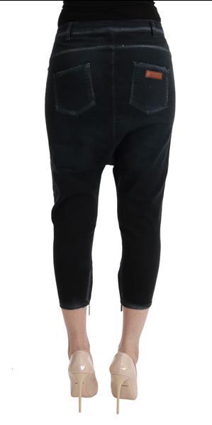 Grote foto cavalli black cotton stretch baggy jeans w26 kleding dames spijkerbroeken en jeans