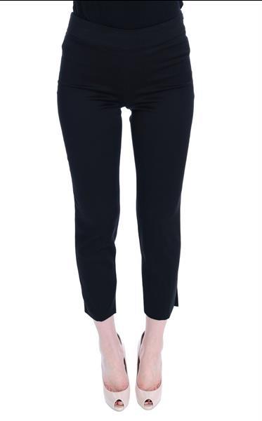 Grote foto bencivenga black cotton stretch capri dress pants it42 m kleding dames spijkerbroeken en jeans