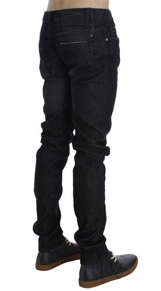 Grote foto ylisia fashion black cotton stretch slim fit jeans w34 kleding heren spijkerbroeken en jeans