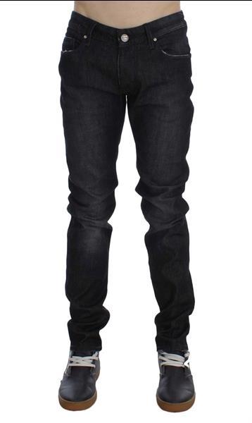 Grote foto ylisia fashion black cotton stretch slim fit jeans w34 kleding heren spijkerbroeken en jeans