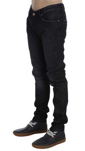 Grote foto ylisia fashion black cotton stretch slim fit jeans w34 kleding heren spijkerbroeken en jeans