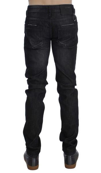 Grote foto ylisia fashion black cotton stretch slim fit jeans w34 kleding heren spijkerbroeken en jeans