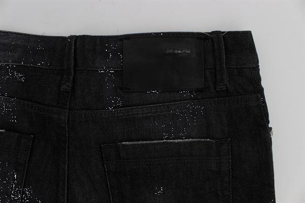 Grote foto ylisia fashion black cotton stretch slim fit jeans w34 kleding heren spijkerbroeken en jeans