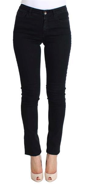 Grote foto costume national black cotton stretch slim fit jeans w26 kleding dames spijkerbroeken en jeans