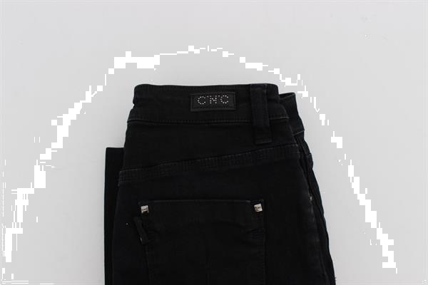 Grote foto costume national black cotton stretch slim fit jeans w26 kleding dames spijkerbroeken en jeans