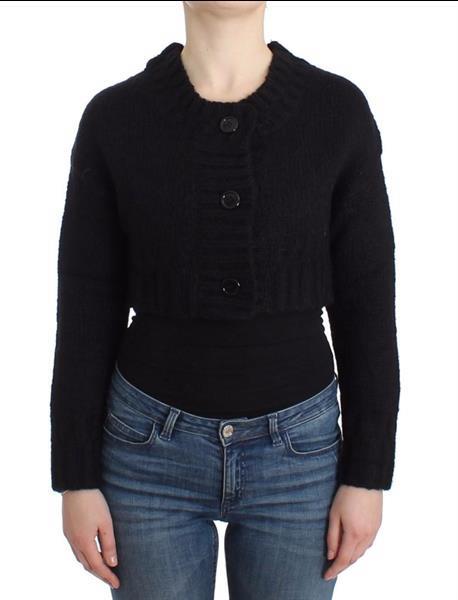 Grote foto galliano black cropped cardigan xs kleding dames truien en vesten
