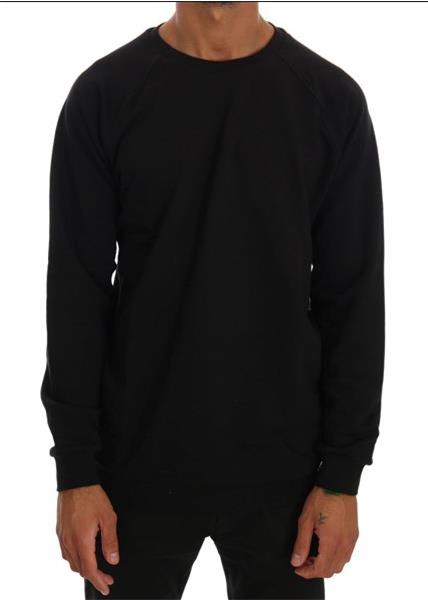 Grote foto daniele alessandrini black crewneck cotton pullover sweater kleding heren truien en vesten