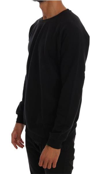 Grote foto daniele alessandrini black crewneck cotton pullover sweater kleding heren truien en vesten