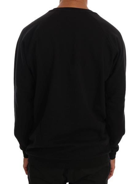 Grote foto daniele alessandrini black crewneck cotton pullover sweater kleding heren truien en vesten