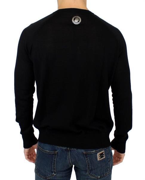 Grote foto karl lagerfeld black crewneck pullover sweater xl kleding heren truien en vesten