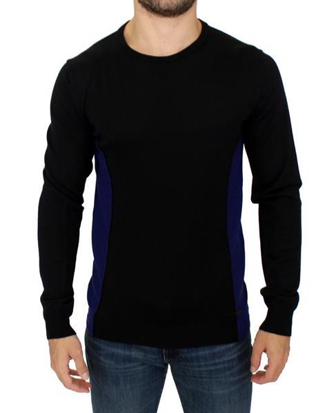 Grote foto costume national black crewneck wool sweater it48 m kleding heren truien en vesten