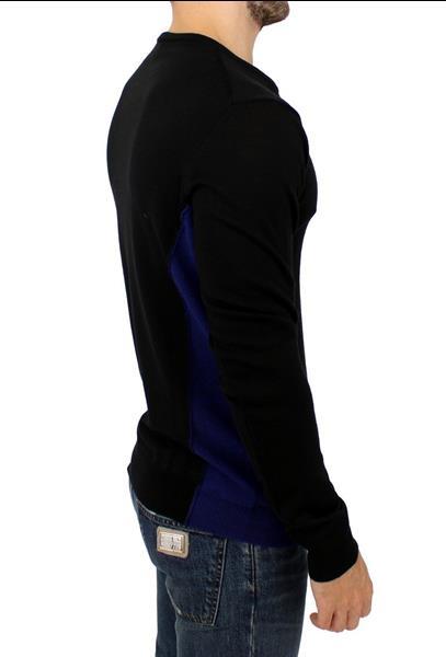 Grote foto costume national black crewneck wool sweater it48 m kleding heren truien en vesten