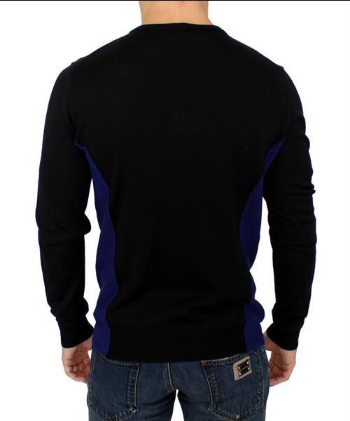 Grote foto costume national black crewneck wool sweater it48 m kleding heren truien en vesten