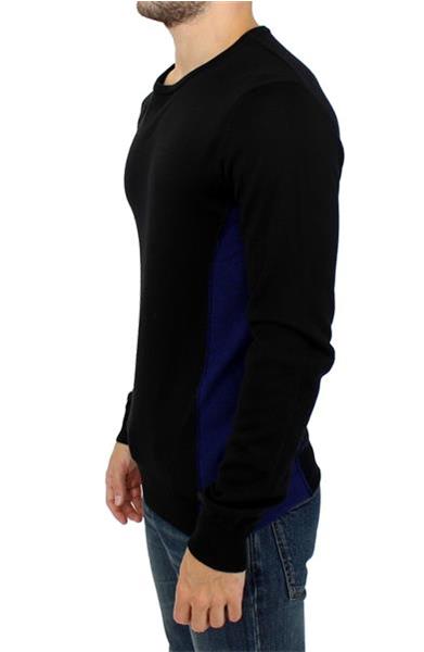 Grote foto costume national black crewneck wool sweater it48 m kleding heren truien en vesten