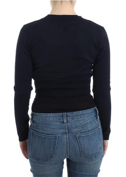 Grote foto cavalli black cropped wool cardigan it50 3xl kleding dames truien en vesten