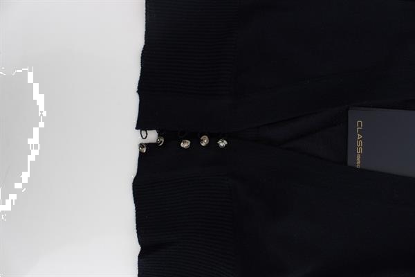 Grote foto cavalli black cropped wool cardigan it50 3xl kleding dames truien en vesten