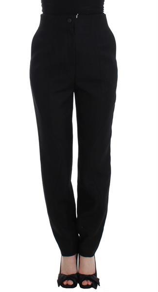 Grote foto kaale suktae black high waist straight slim dress pants it40 kleding dames spijkerbroeken en jeans